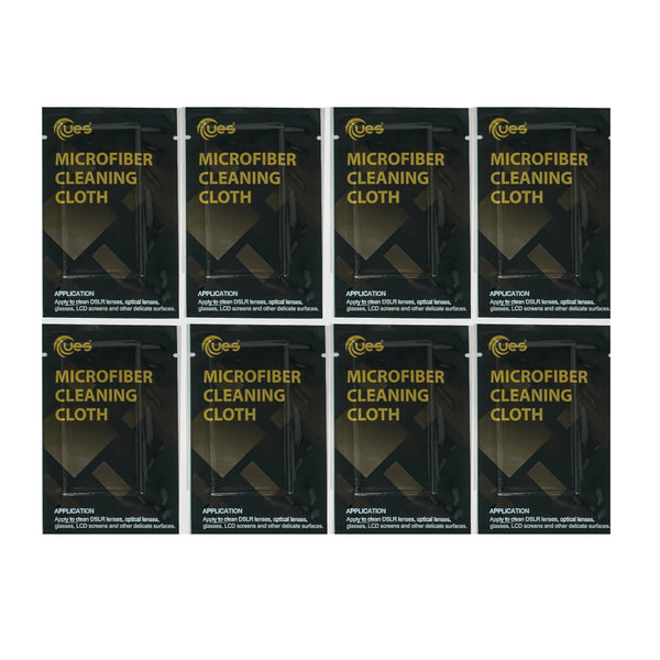 UES Microfiber Lens Cleaning Cloth, Premium 6x6 inch, Pack of 8, Ultra-Soft and Lint-Free, Perfect for Camera Eye Glasses Goggles Binoculars Monocular VR Headset Drone Telescope Microscope and More
