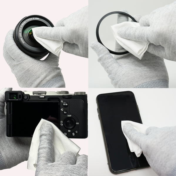 UES Microfiber Lens Cleaning Cloth, Premium 6x6 inch, Pack of 8, Ultra-Soft and Lint-Free, Perfect for Camera Eye Glasses Goggles Binoculars Monocular VR Headset Drone Telescope Microscope and More