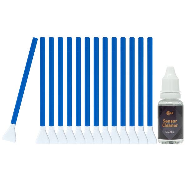 Kit de nettoyage pour capteur APS-C UES APSC-16 (14 tampons de nettoyage pour capteur APS-C 16 mm + 15 ml de nettoyant pour capteur)