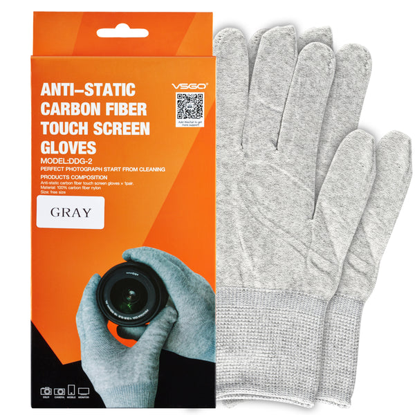 Gants de nettoyage pour appareil photo en nylon et fibre de carbone antistatiques (DDG-2)
