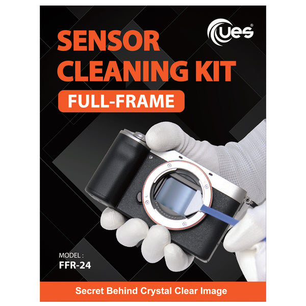 UES FFR-24 Full-Frame Sensor Cleaning Kit (14pcs 24mm Sensor Cleaning Swabs + 15ml Sensor Cleaner)