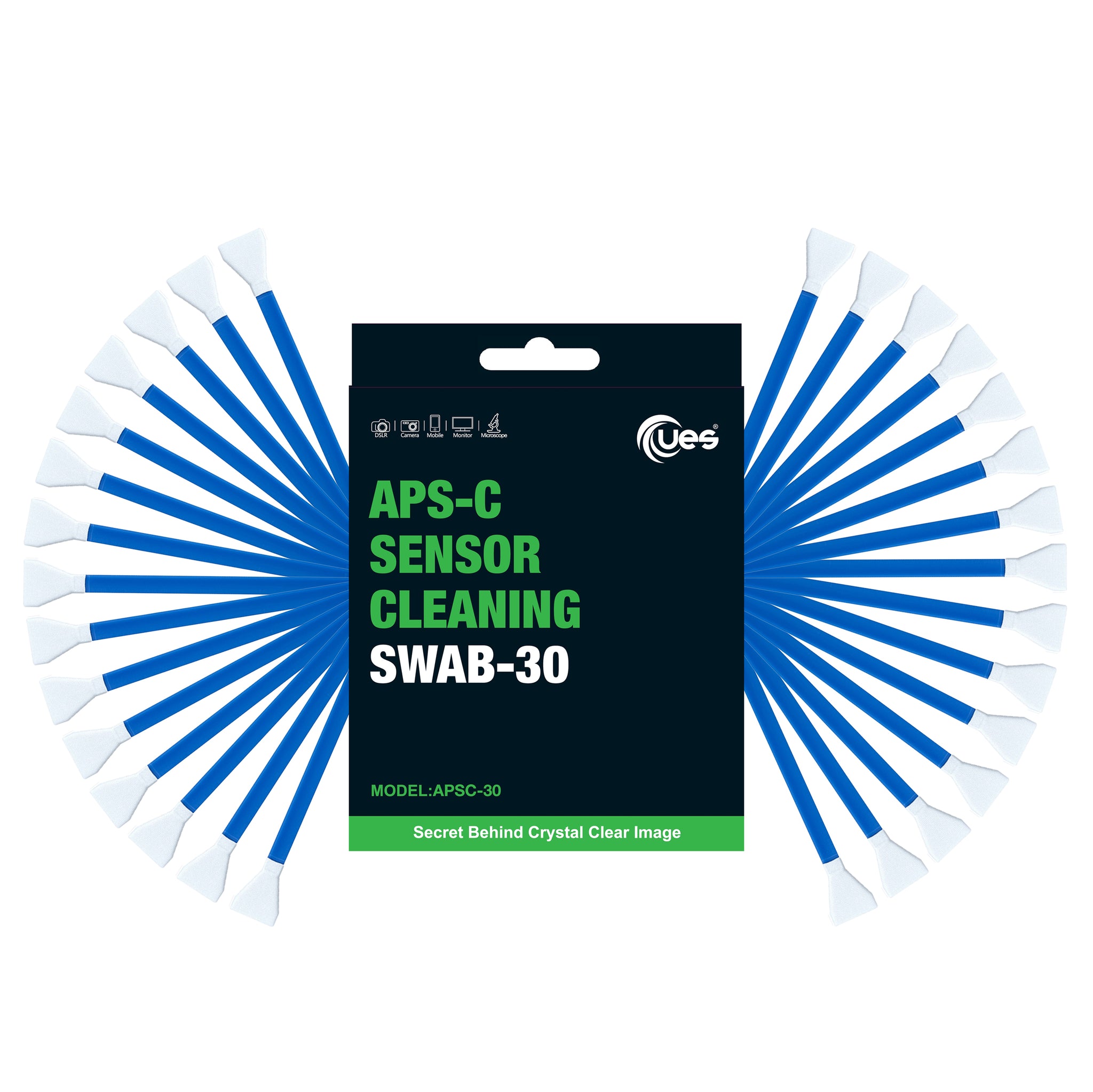 UES APSC-30 APS-C Sensor Cleaning Swabs (30pcs 16mm Sensor Cleaning Swabs)